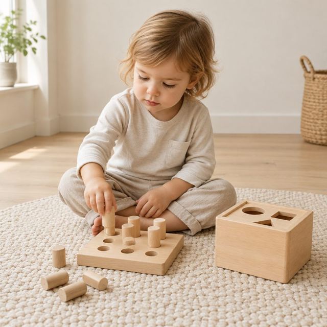 Shape sorters and peg boards